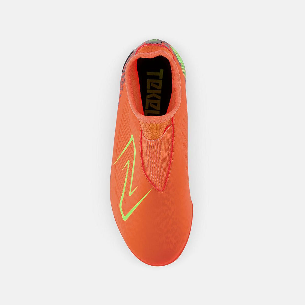 Cleats | Kids New Balance Tekela V4 Magique Junior TF Neon Dragonfly With Black And Coloro Green