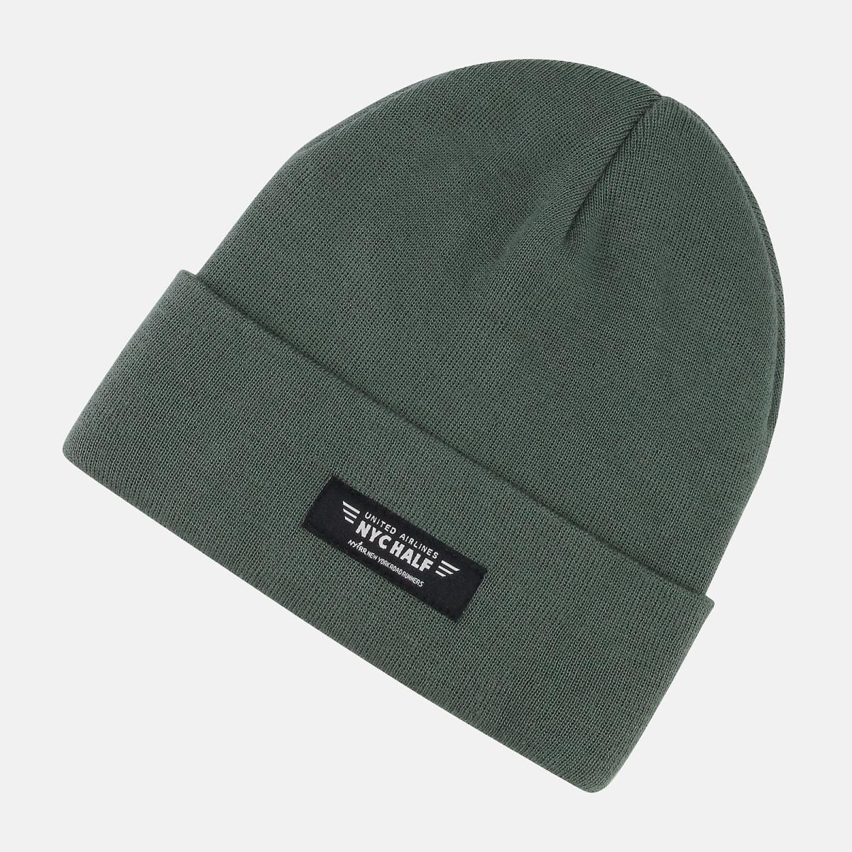 Hats | Men/Women New Balance United Half Knit Beanie Deep Olive Green