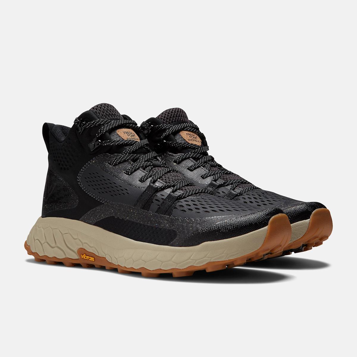 Hiking &amp; Trail | Men New Balance Fresh Foam X Hierro Mid Black With Timberwolf