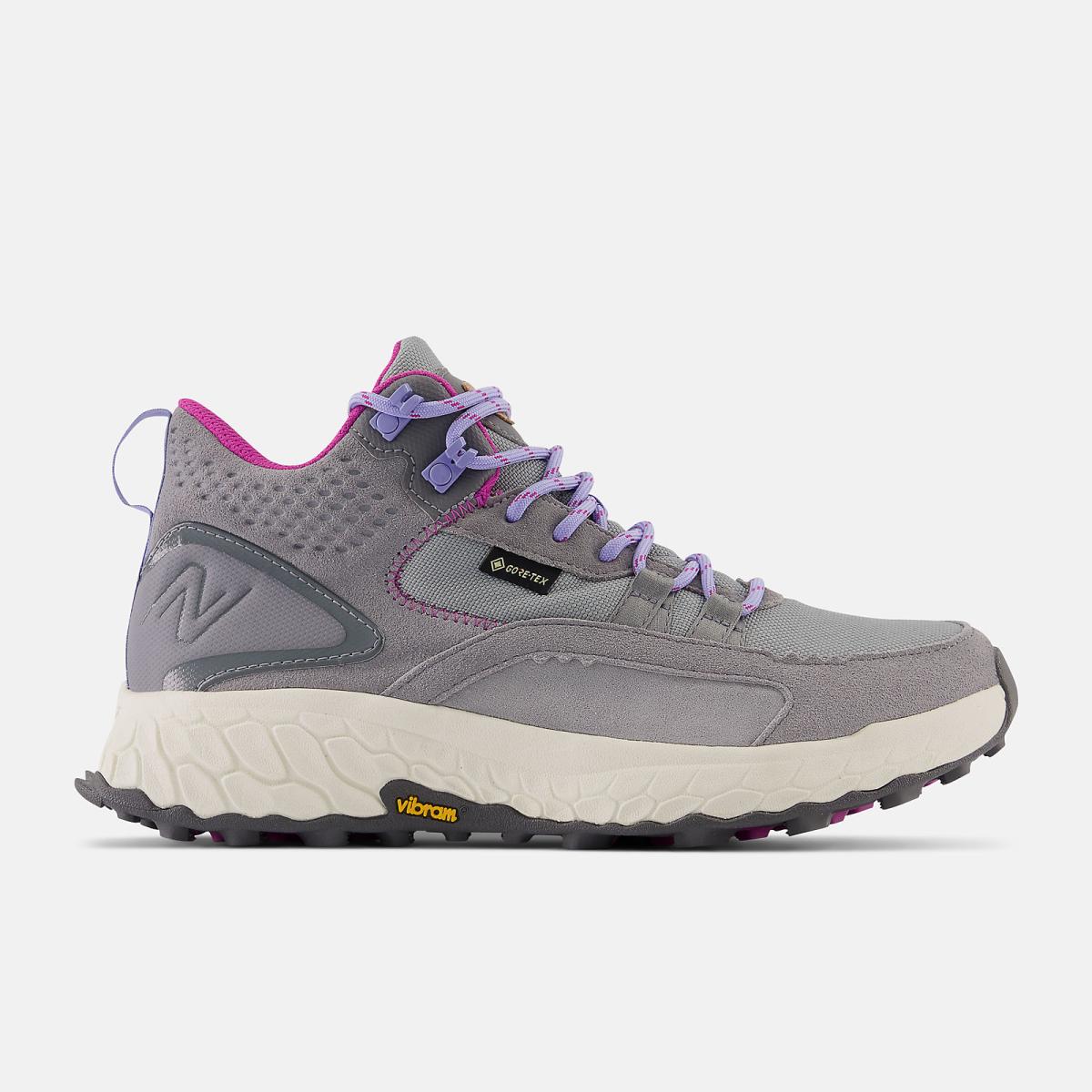 Hiking &amp; Trail | Women New Balance Fresh Foam X Hierro Mid GTX Steel With Castlerock And Magenta
