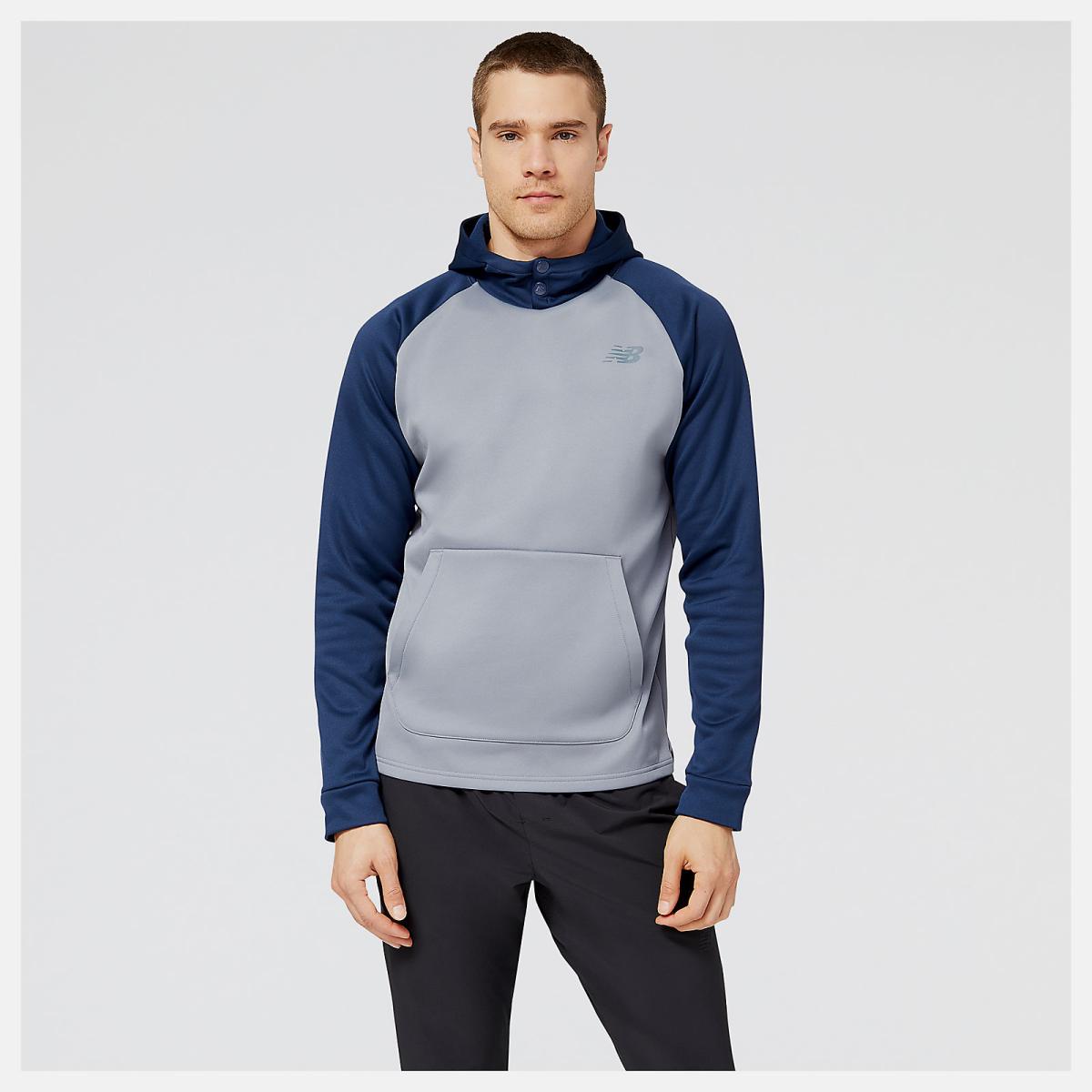 Hoodies &amp; Sweatshirts | Men New Balance Baseball Pull Over Hoodie Natural Indigo
