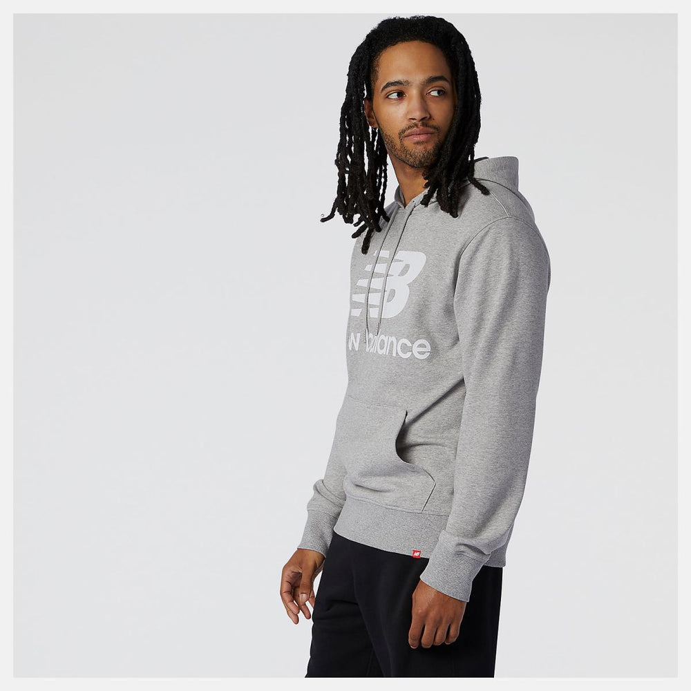 Hoodies &amp; Sweatshirts | Men New Balance NB Essentials Pullover Hoodie Athletic Grey