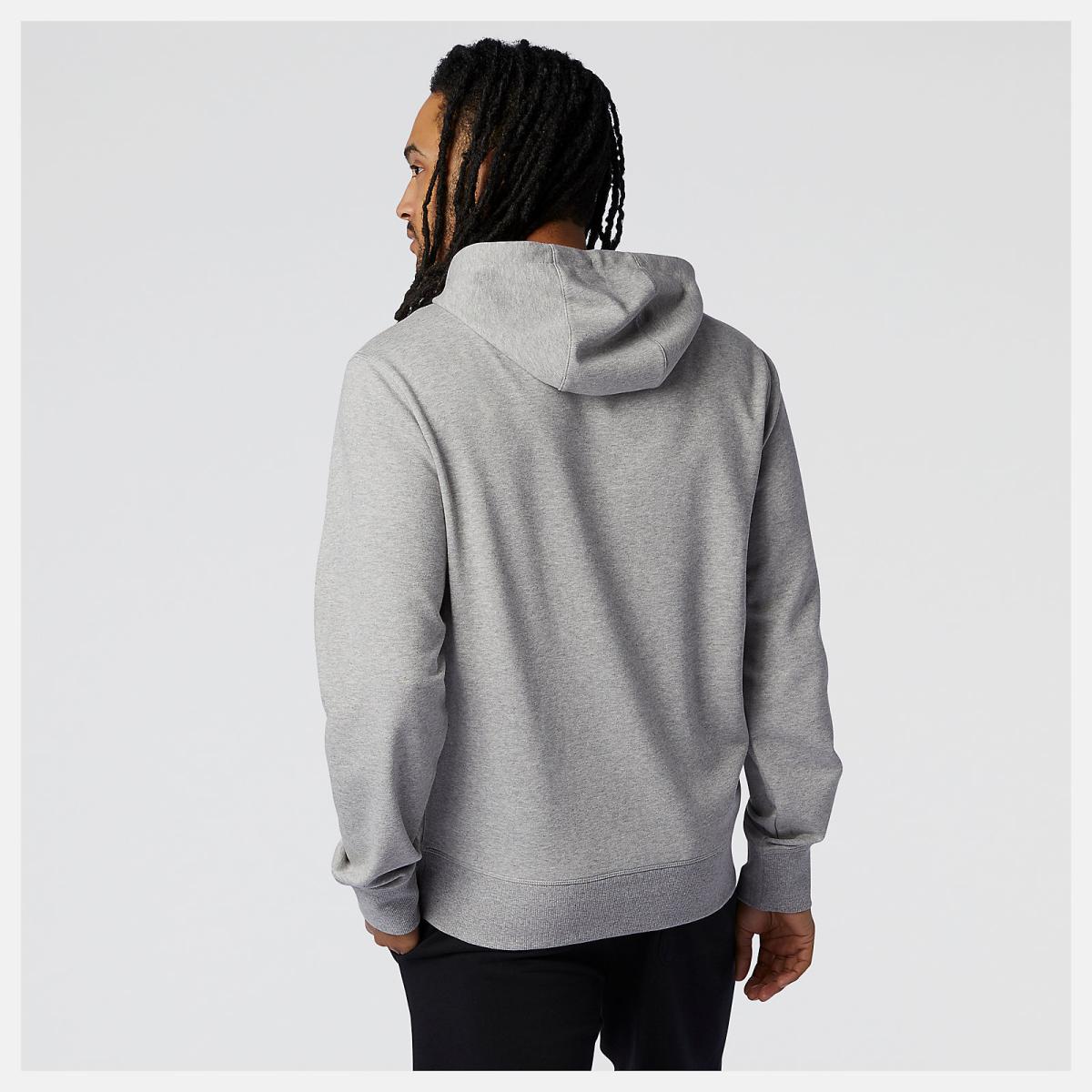 Hoodies &amp; Sweatshirts | Men New Balance NB Essentials Pullover Hoodie Athletic Grey