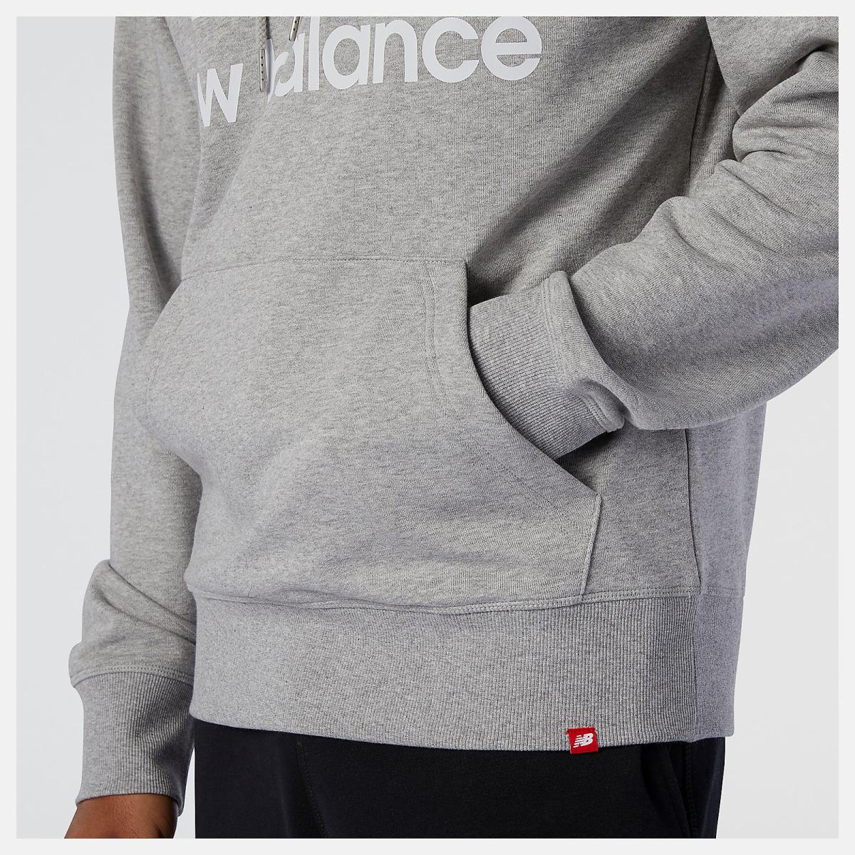 Hoodies &amp; Sweatshirts | Men New Balance NB Essentials Pullover Hoodie Athletic Grey