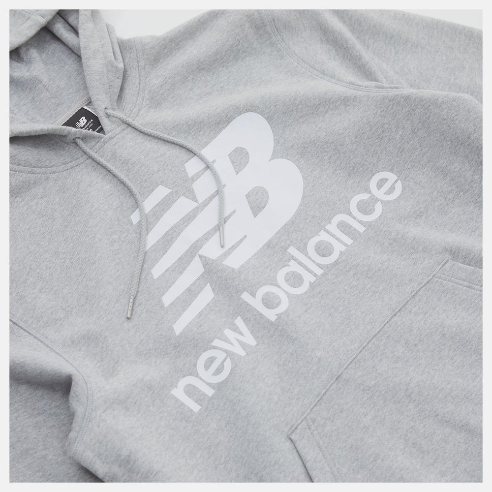 Hoodies &amp; Sweatshirts | Men New Balance NB Essentials Pullover Hoodie Athletic Grey