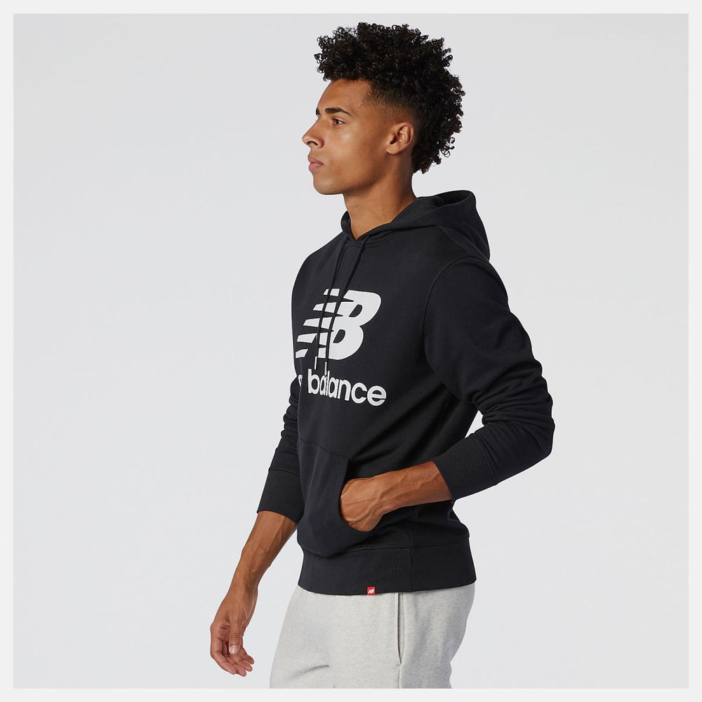 Hoodies &amp; Sweatshirts | Men New Balance NB Essentials Pullover Hoodie Black
