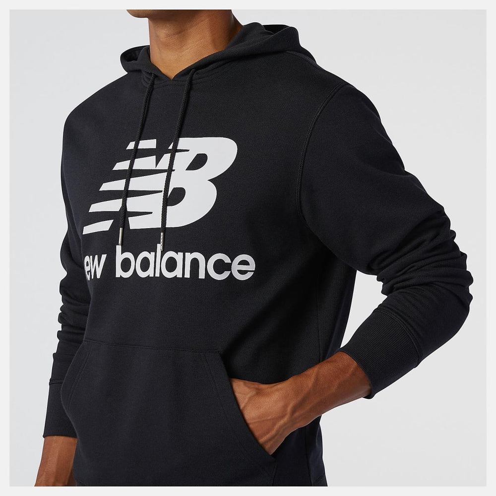 Hoodies &amp; Sweatshirts | Men New Balance NB Essentials Pullover Hoodie Black