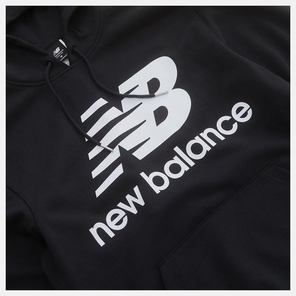 Hoodies &amp; Sweatshirts | Men New Balance NB Essentials Pullover Hoodie Black