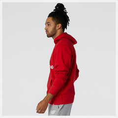 Hoodies &amp; Sweatshirts | Men New Balance NB Essentials Pullover Hoodie Team Red Inline