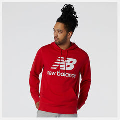 Hoodies &amp; Sweatshirts | Men New Balance NB Essentials Pullover Hoodie Team Red Inline