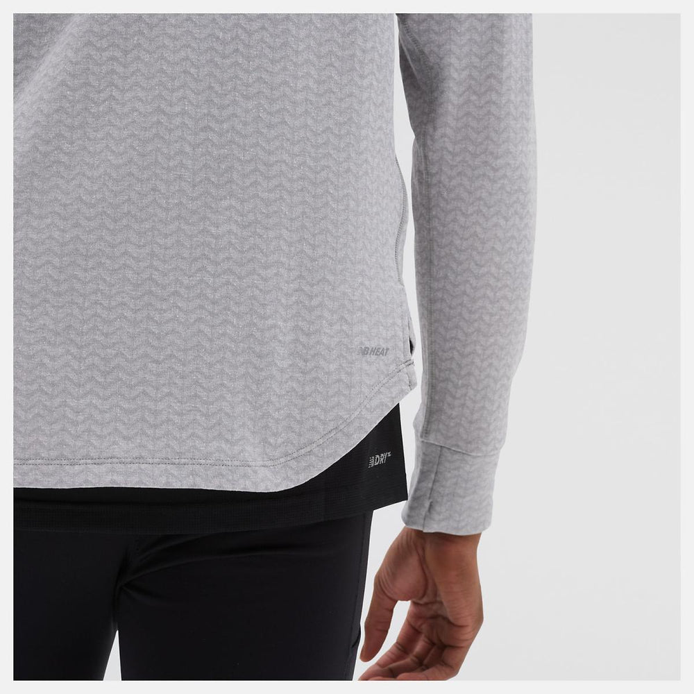 Hoodies &amp; Sweatshirts | Men New Balance NB Heat Grid Half Zip Athletic Grey