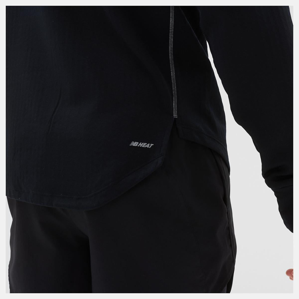 Hoodies &amp; Sweatshirts | Men New Balance NB Heat Grid Half Zip Black