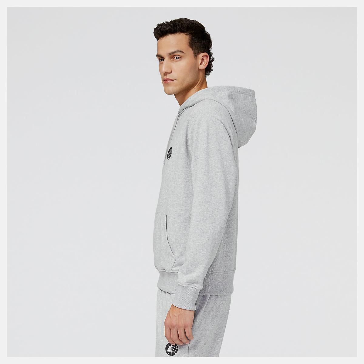 Hoodies &amp; Sweatshirts | Men New Balance NB Hoops Fundamentals Hoodie Athletic Grey