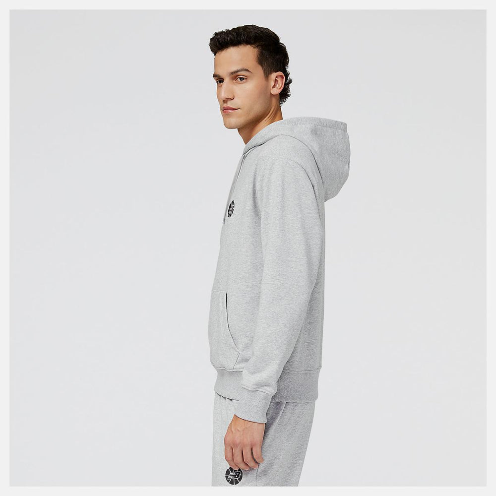 Hoodies &amp; Sweatshirts | Men New Balance NB Hoops Fundamentals Hoodie Athletic Grey