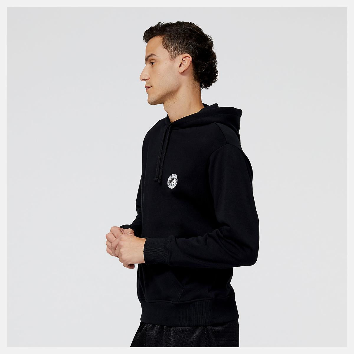 Hoodies &amp; Sweatshirts | Men New Balance NB Hoops Fundamentals Hoodie Black