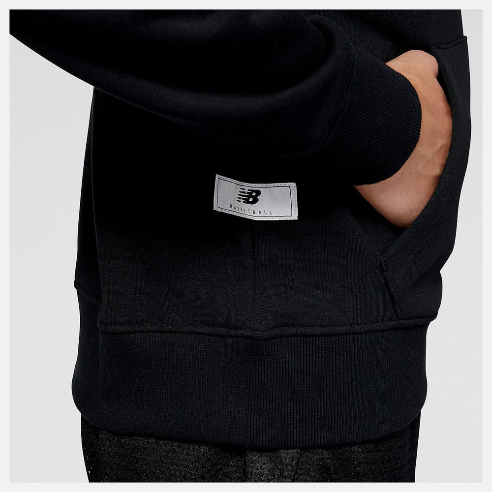 Hoodies &amp; Sweatshirts | Men New Balance NB Hoops Fundamentals Hoodie Black