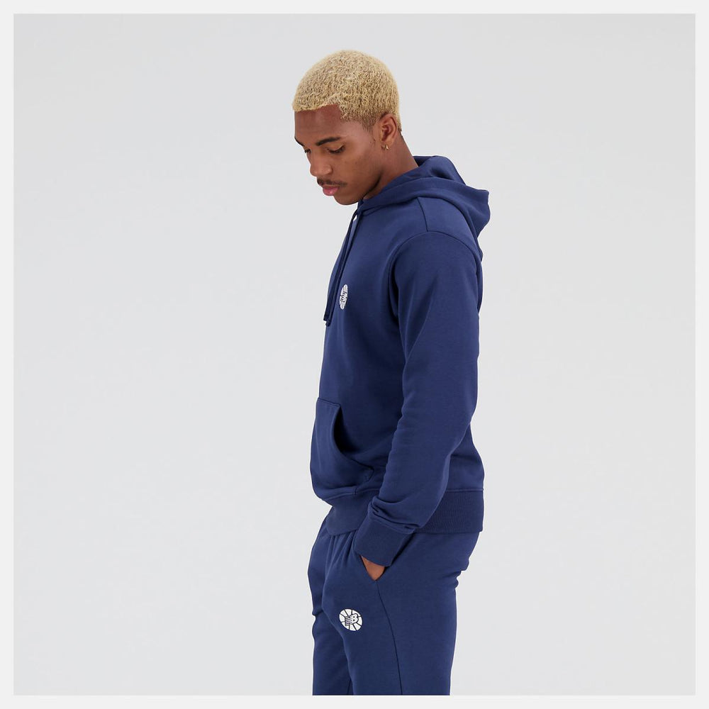 Hoodies &amp; Sweatshirts | Men New Balance NB Hoops Fundamentals Hoodie Nb Navy
