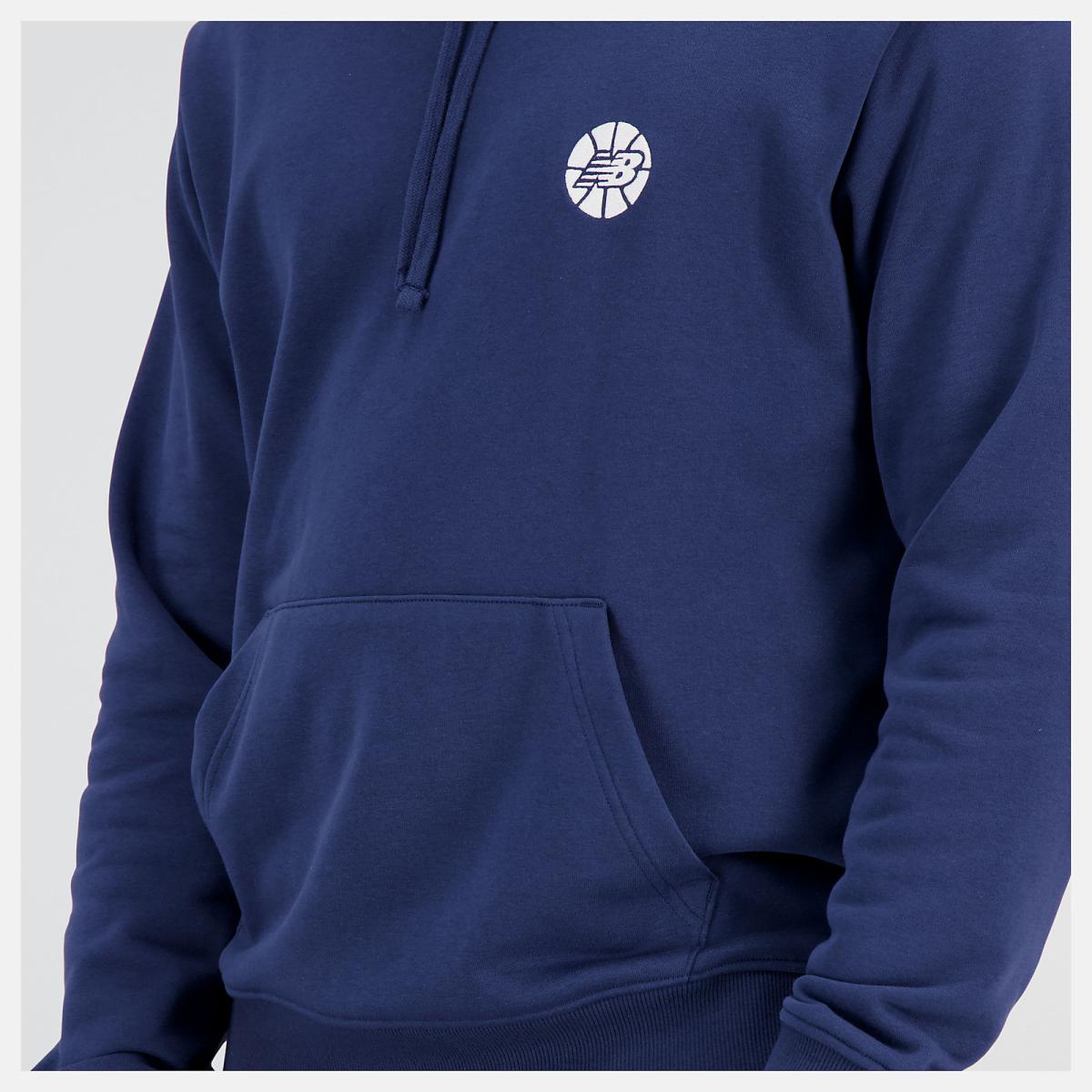 Hoodies &amp; Sweatshirts | Men New Balance NB Hoops Fundamentals Hoodie Nb Navy