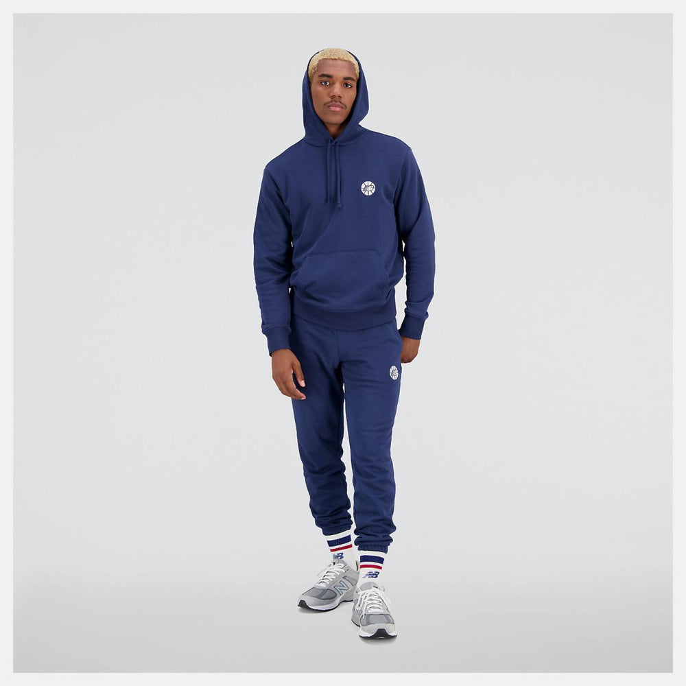 Hoodies &amp; Sweatshirts | Men New Balance NB Hoops Fundamentals Hoodie Nb Navy
