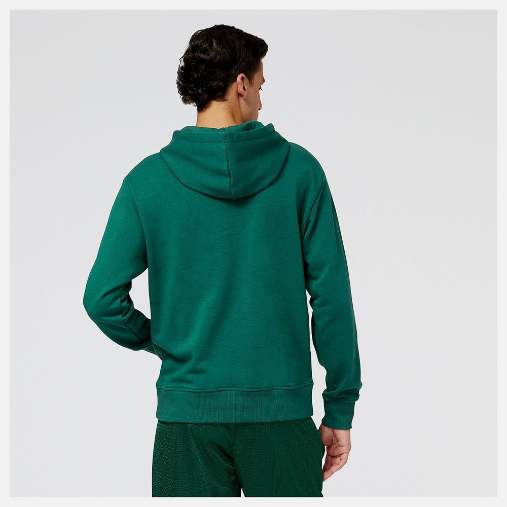 Hoodies &amp; Sweatshirts | Men New Balance NB Hoops Fundamentals Hoodie Team Forest Green