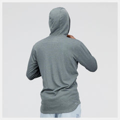 Hoodies &amp; Sweatshirts | Men New Balance Tenacity Hooded 1/4 Zip Light Aluminum