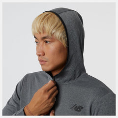 Hoodies &amp; Sweatshirts | Men New Balance Tenacity Hooded 1/4 Zip Light Aluminum