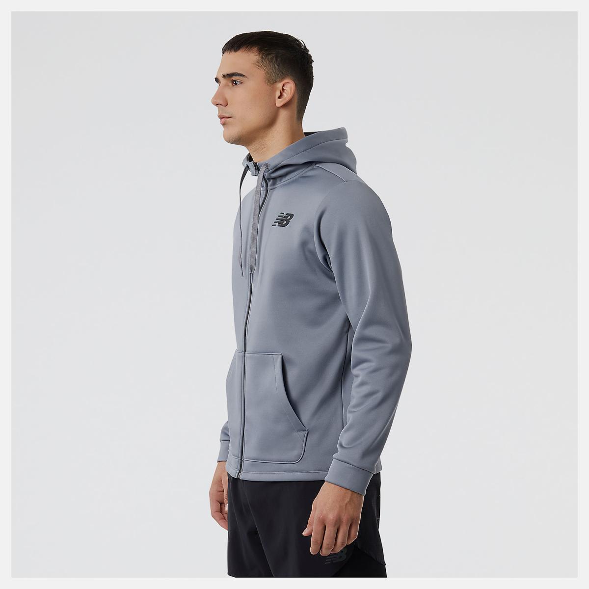 Hoodies &amp; Sweatshirts | Men New Balance Tenacity Performance Fleece Full Zip Hoodie Gunmetal