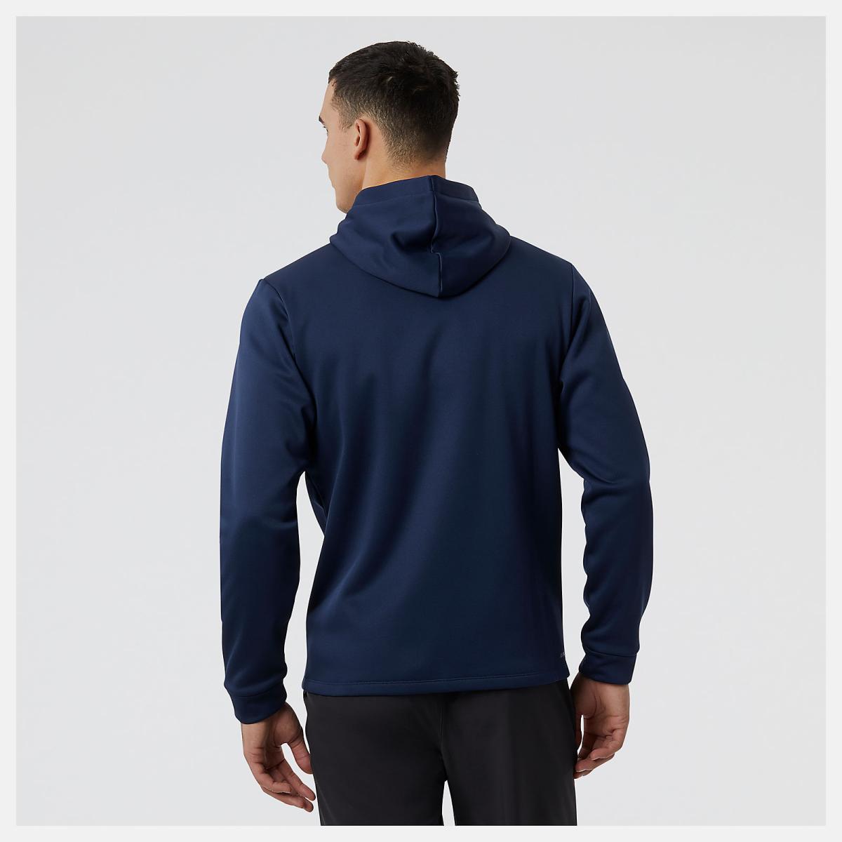 Hoodies &amp; Sweatshirts | Men New Balance Tenacity Performance Fleece Full Zip Hoodie Natural Indigo