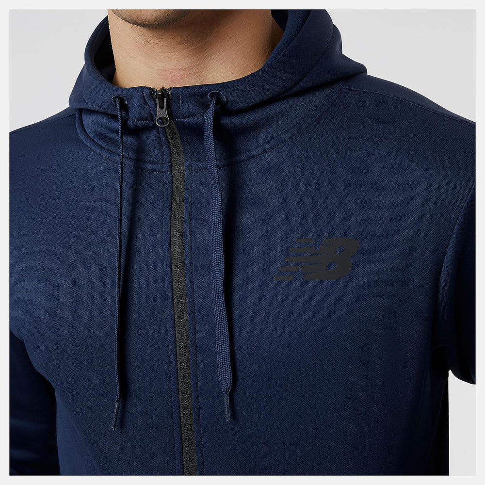 Hoodies &amp; Sweatshirts | Men New Balance Tenacity Performance Fleece Full Zip Hoodie Natural Indigo