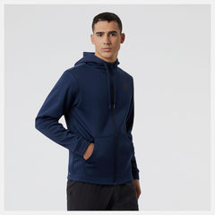 Hoodies &amp; Sweatshirts | Men New Balance Tenacity Performance Fleece Full Zip Hoodie Natural Indigo