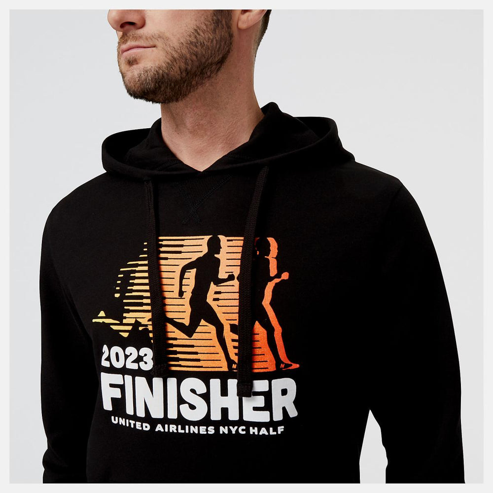 Hoodies &amp; Sweatshirts | Men New Balance United Airlines NYC Half Finisher Graphic Hoodie Black