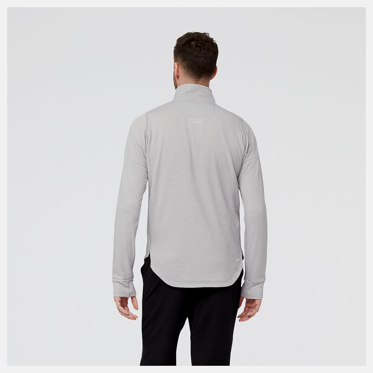 Hoodies &amp; Sweatshirts | Men New Balance United Airlines NYC Half NB Heat Grid Half Zip Athletic Grey