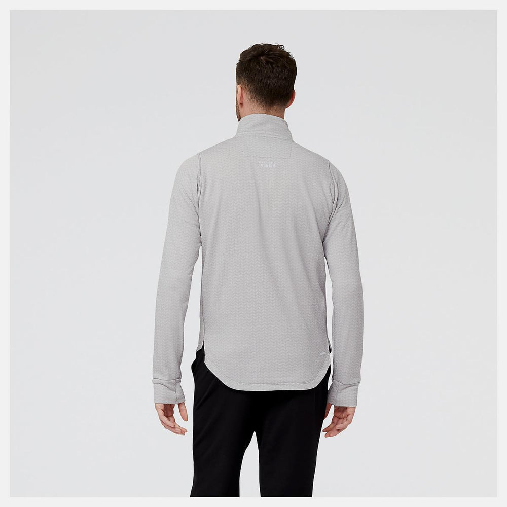Hoodies &amp; Sweatshirts | Men New Balance United Airlines NYC Half NB Heat Grid Half Zip Athletic Grey