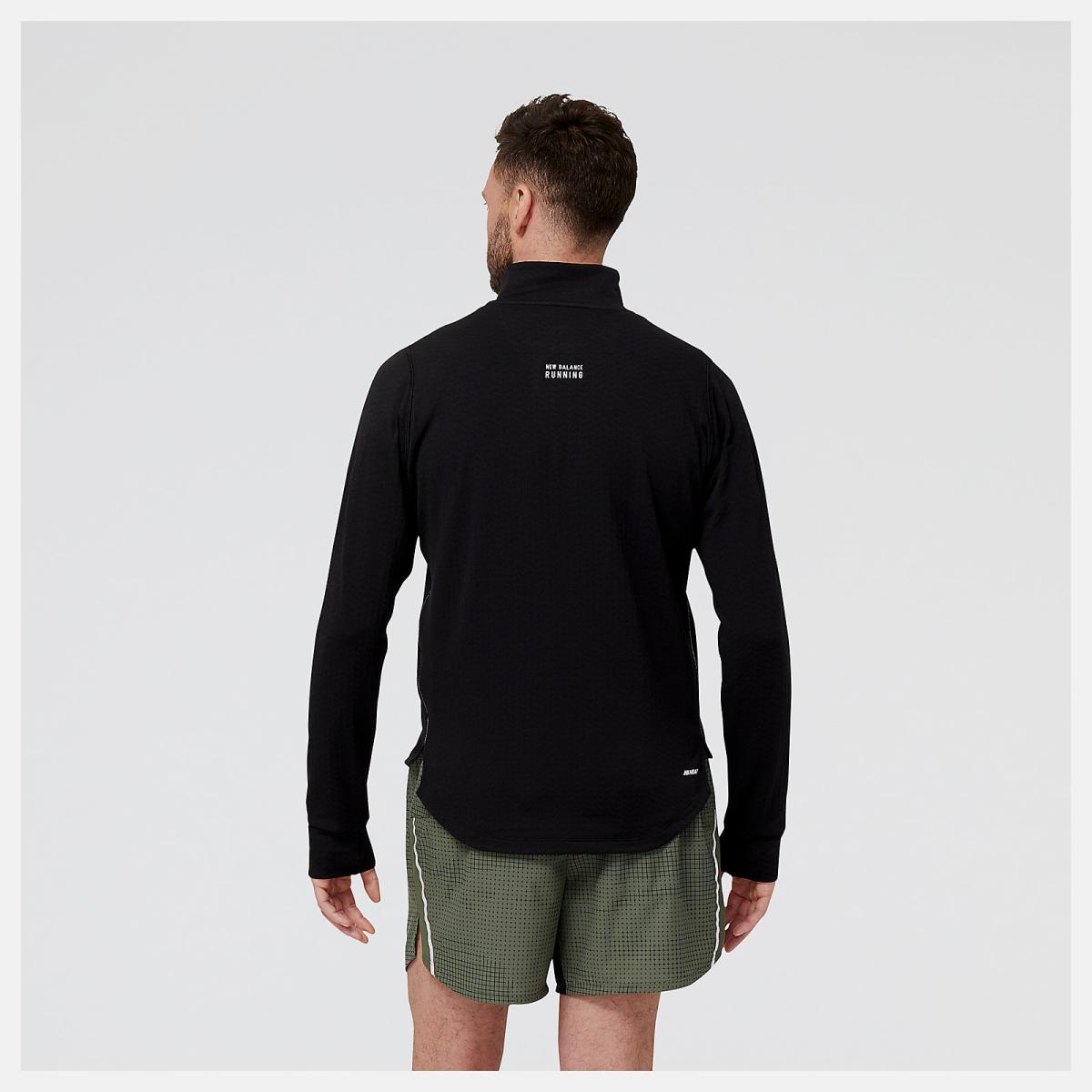 Hoodies &amp; Sweatshirts | Men New Balance United Airlines NYC Half NB Heat Grid Half Zip Black