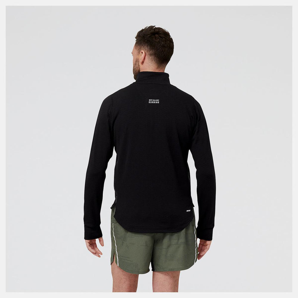 Hoodies &amp; Sweatshirts | Men New Balance United Airlines NYC Half NB Heat Grid Half Zip Black