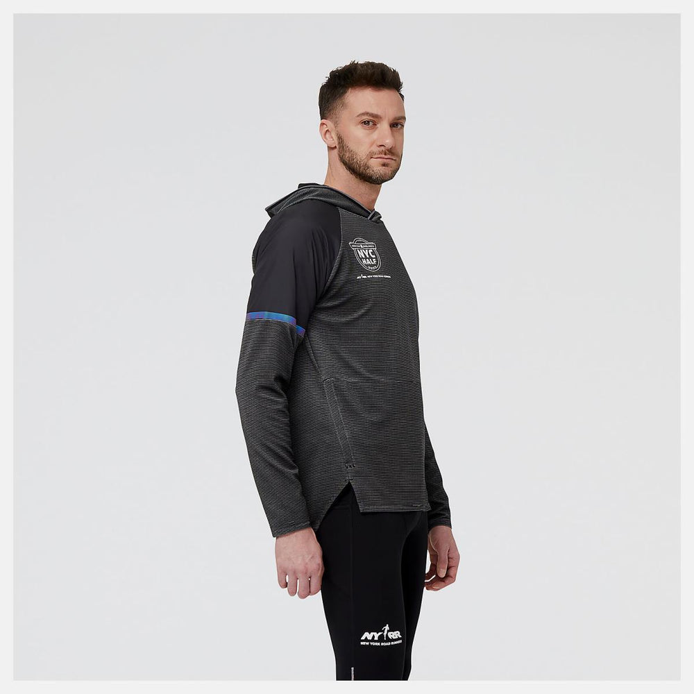 Hoodies &amp; Sweatshirts | Men New Balance United Airlines NYC Half Q Speed Shift Hoodie Black