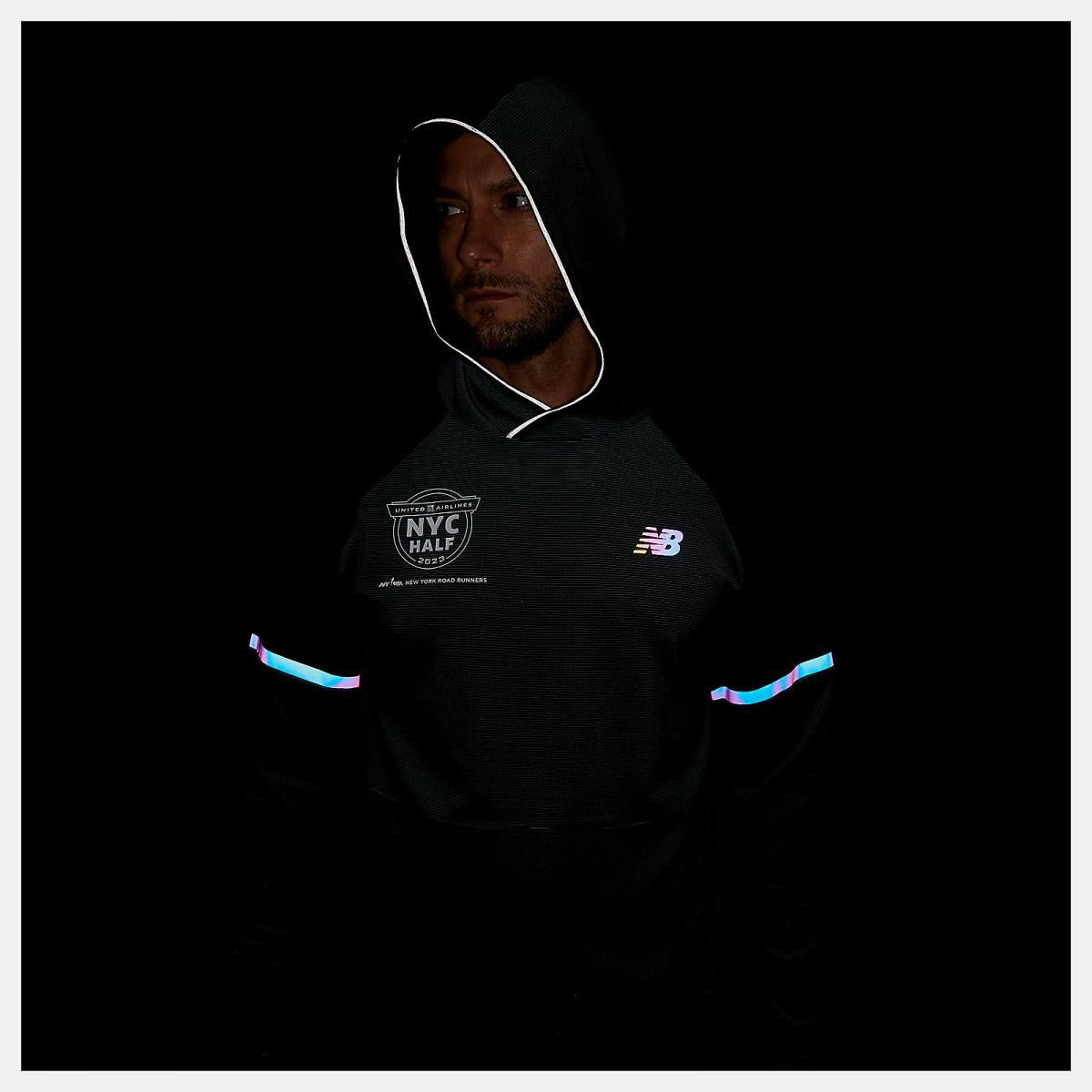 Hoodies &amp; Sweatshirts | Men New Balance United Airlines NYC Half Q Speed Shift Hoodie Black