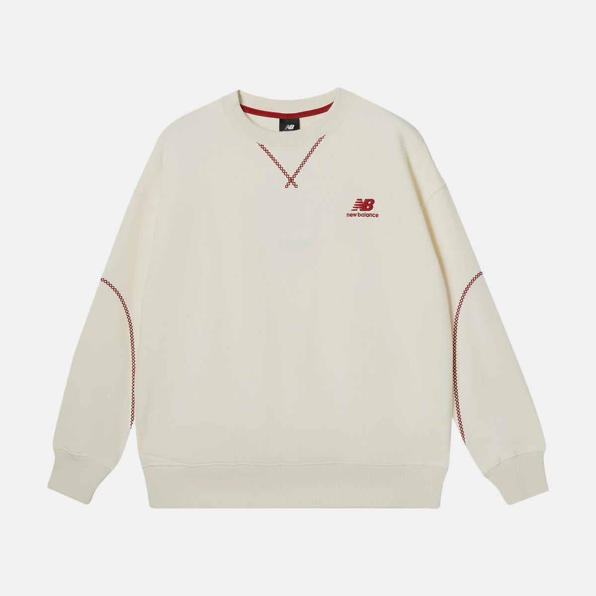Hoodies &amp; Sweatshirts | Women New Balance NB Athletics Lunar New Year French Terry Crewneck Cannoli Cream