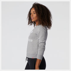 Hoodies &amp; Sweatshirts | Women New Balance NB Essentials Crew Fleece Athletic Grey