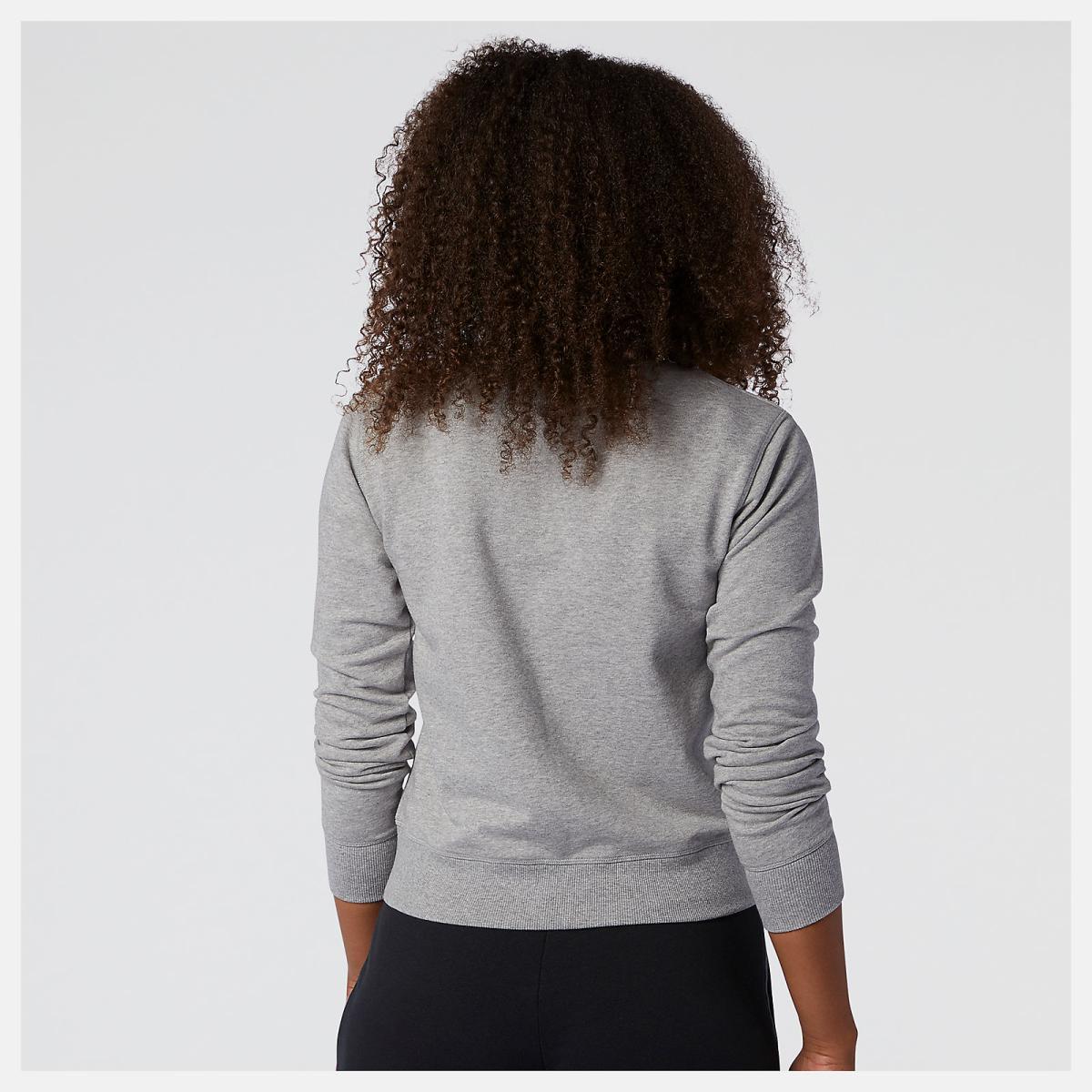 Hoodies &amp; Sweatshirts | Women New Balance NB Essentials Crew Fleece Athletic Grey