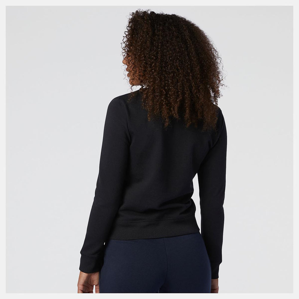Hoodies &amp; Sweatshirts | Women New Balance NB Essentials Crew Fleece Black