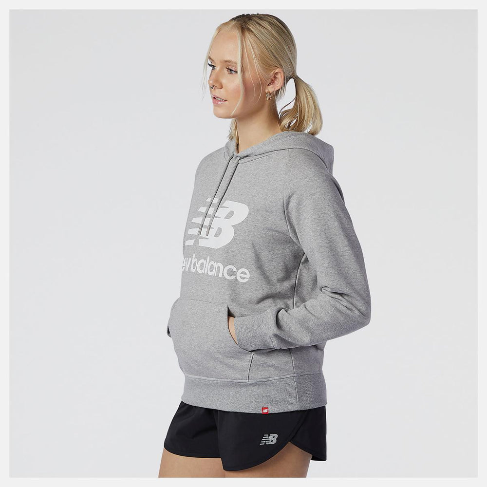 Hoodies &amp; Sweatshirts | Women New Balance NB Essentials Pullover Hoodie Athletic Grey