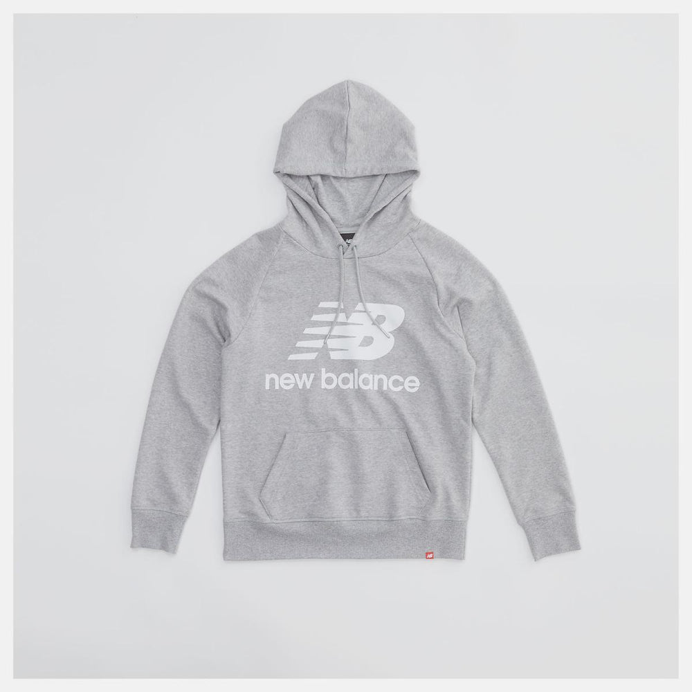 Hoodies &amp; Sweatshirts | Women New Balance NB Essentials Pullover Hoodie Athletic Grey