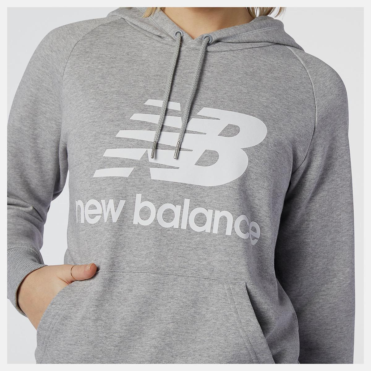 Hoodies &amp; Sweatshirts | Women New Balance NB Essentials Pullover Hoodie Athletic Grey