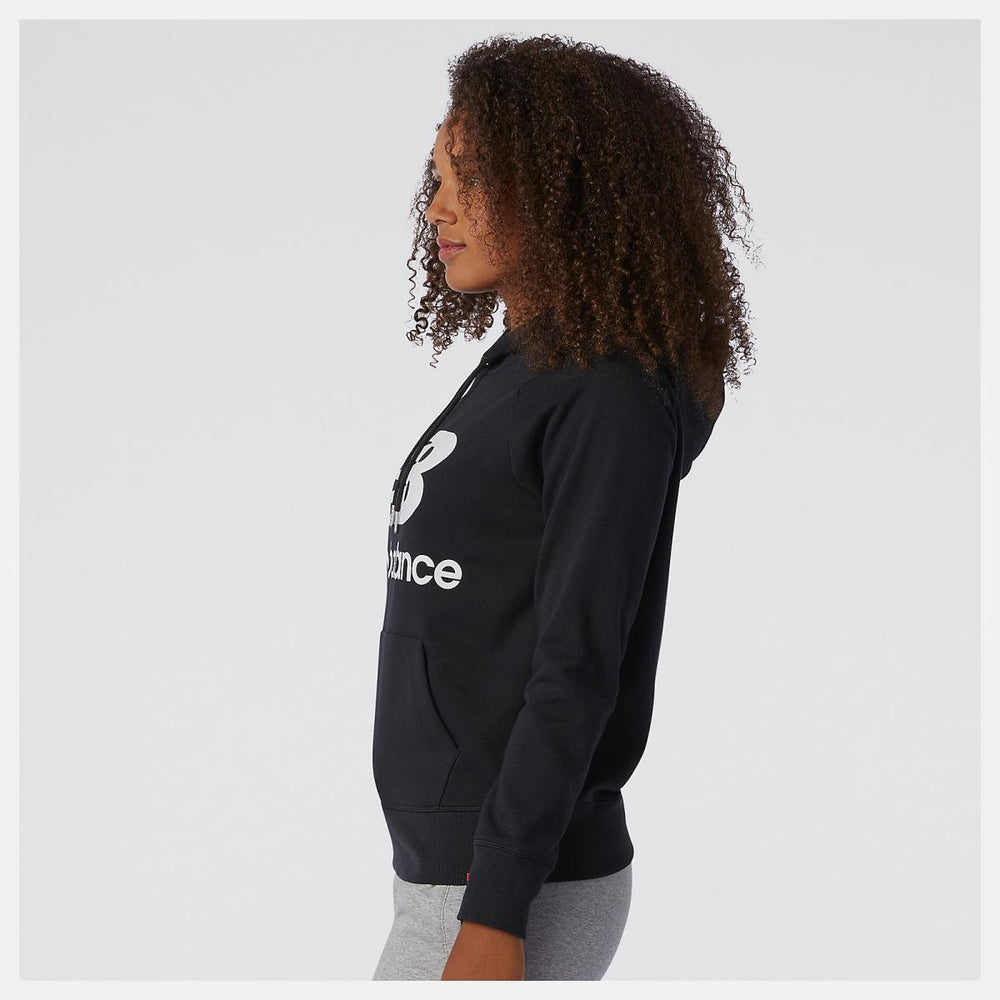Hoodies &amp; Sweatshirts | Women New Balance NB Essentials Pullover Hoodie Black