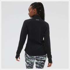 Hoodies &amp; Sweatshirts | Women New Balance NB Heat Grid Half Zip Black