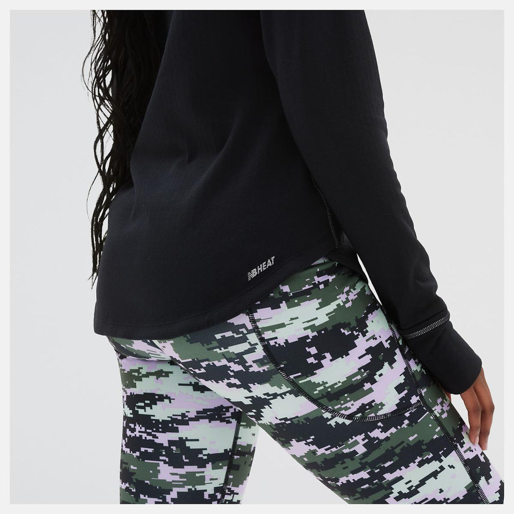 Hoodies &amp; Sweatshirts | Women New Balance NB Heat Grid Half Zip Black