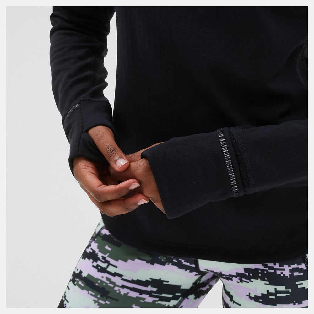 Hoodies &amp; Sweatshirts | Women New Balance NB Heat Grid Half Zip Black