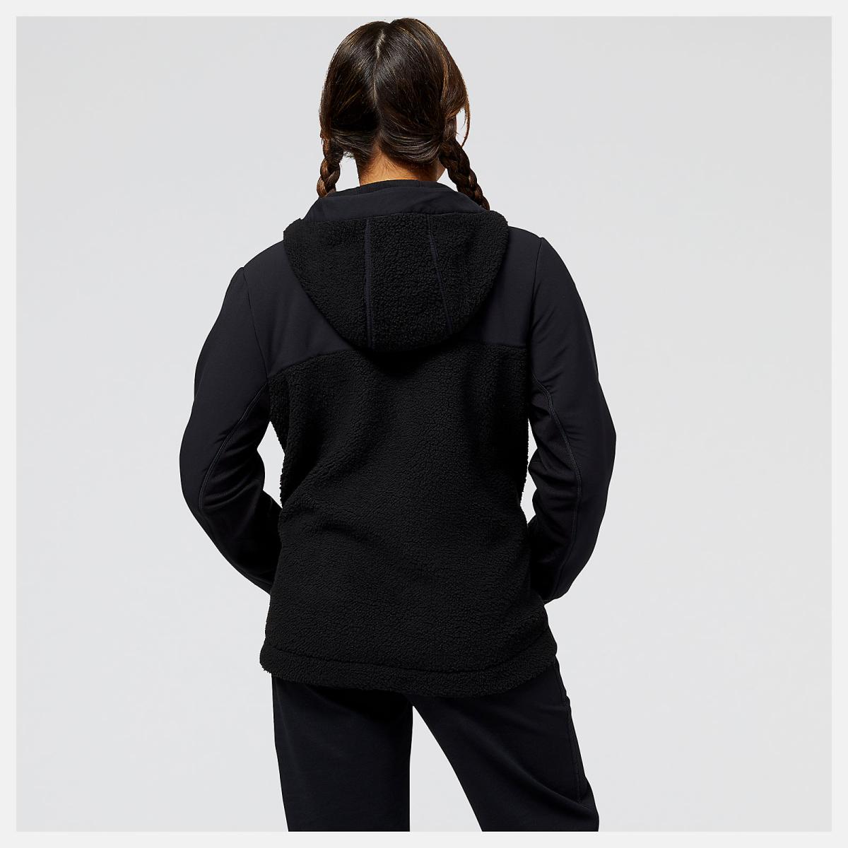 Hoodies &amp; Sweatshirts | Women New Balance Q Speed Sherpa Pullover Black