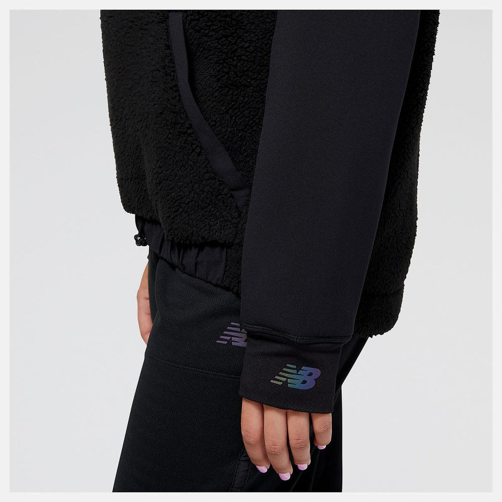 Hoodies &amp; Sweatshirts | Women New Balance Q Speed Sherpa Pullover Black